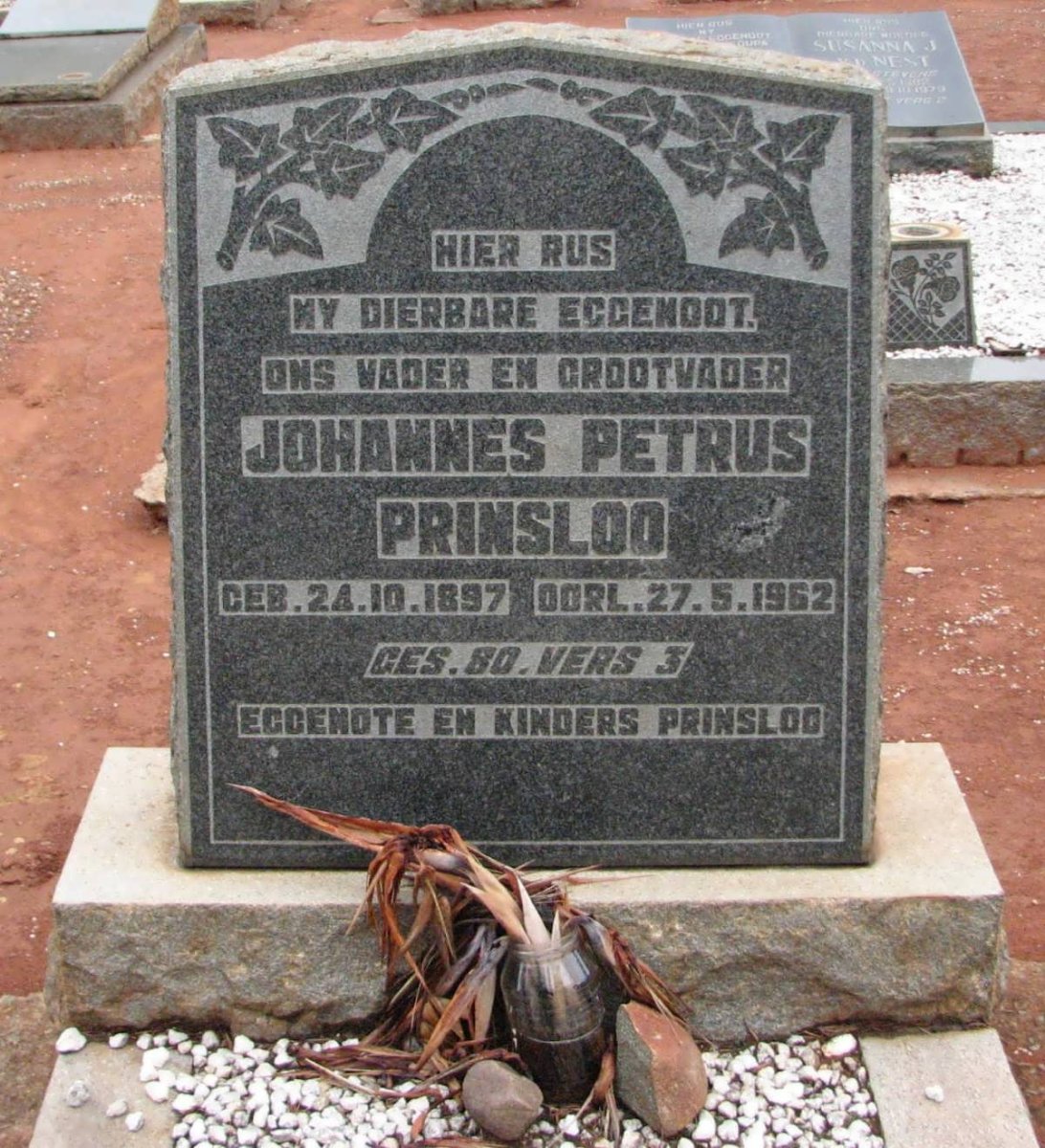 PRINSLOO Johannes Petrus 1897-1962