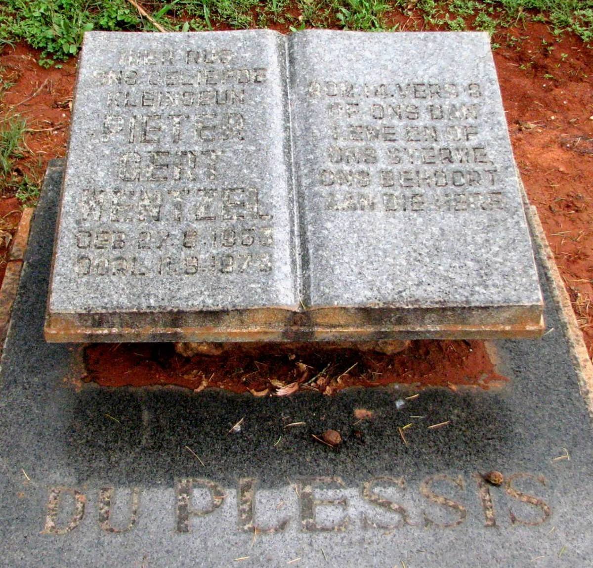 PLESSIS Pieter Gert Wentzel, du 1953-1973