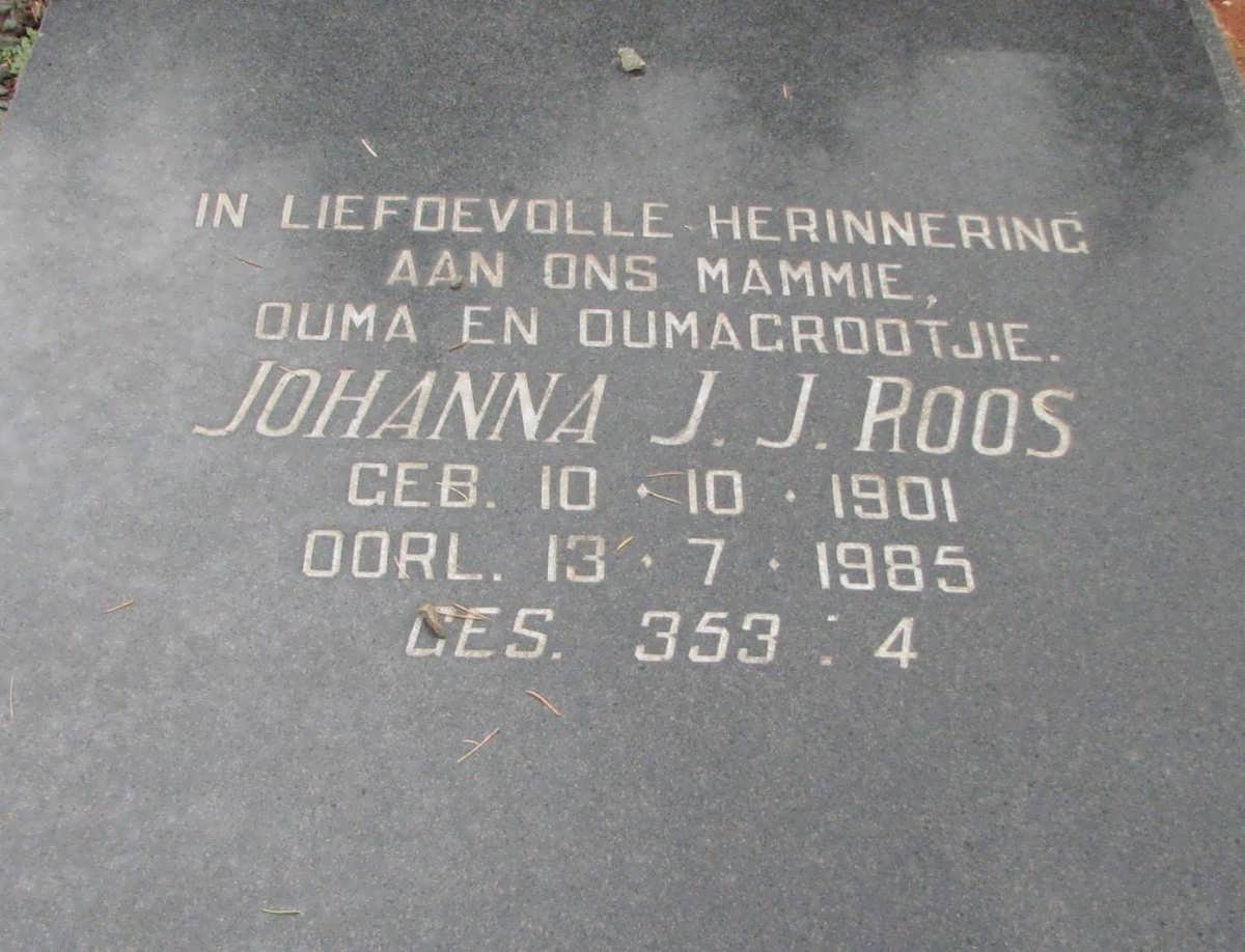 ROOS Johanna J.J. 1901-1985