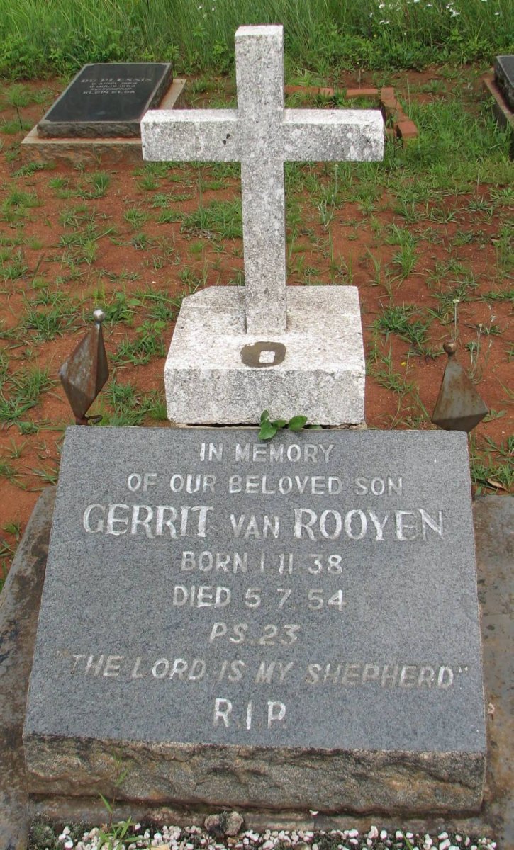 ROOYEN Gerrit, van 1938-1954