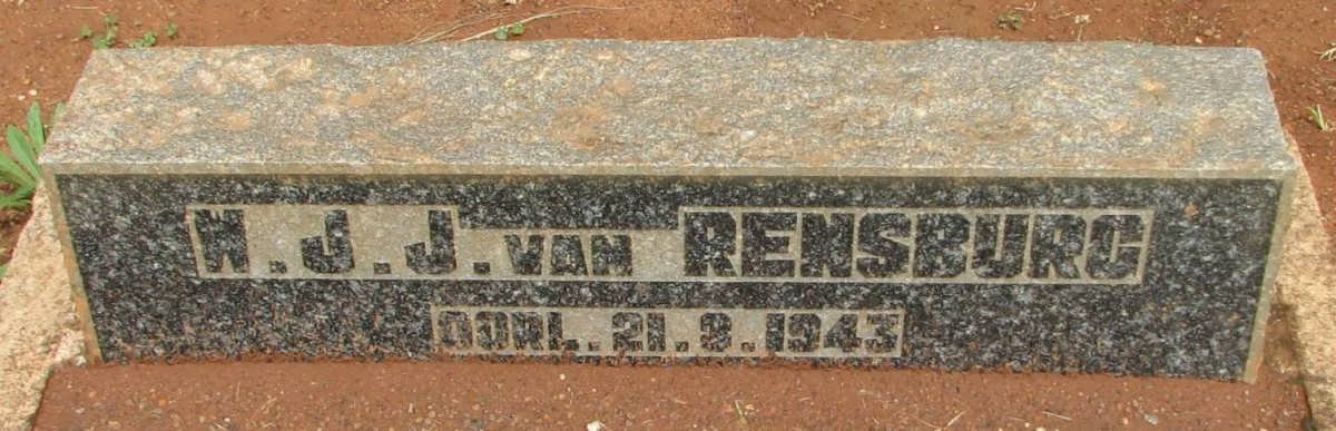 RENSBURG W.J.J., van -1943