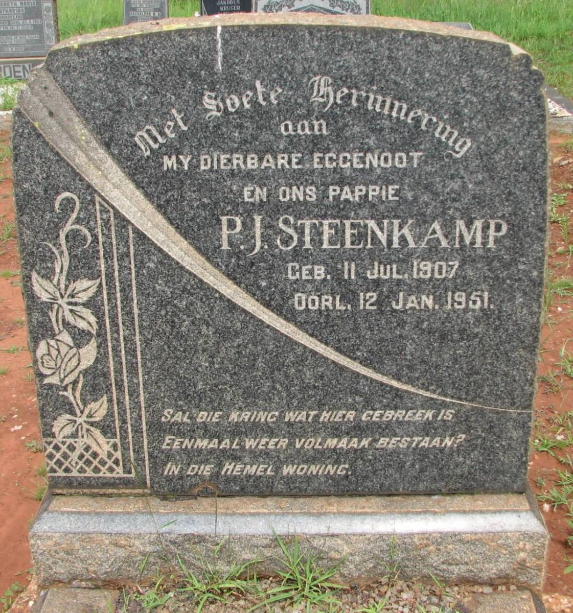 STEENKAMP P.J. 1907-1951