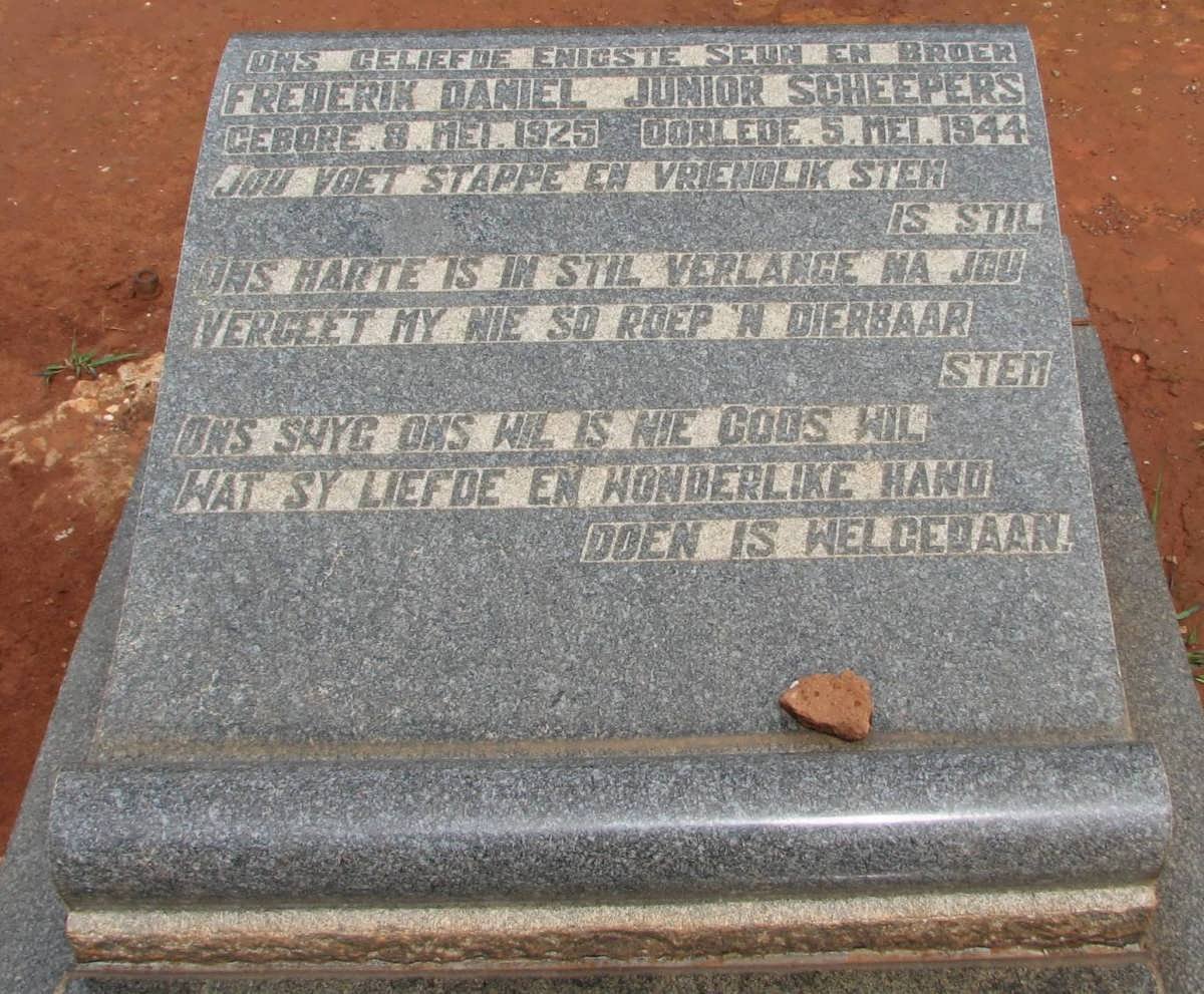 SCHEEPERS Frederik Daniel 1925-1944