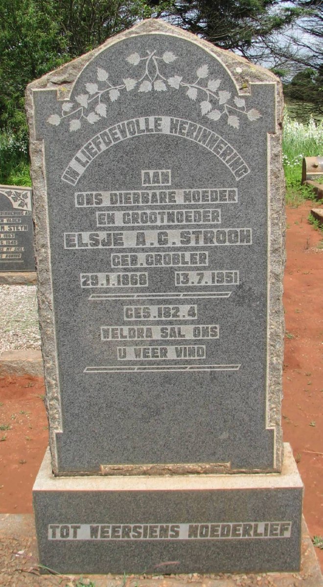 STROOH Elsje A.C. nee GROBLER 1868-1951