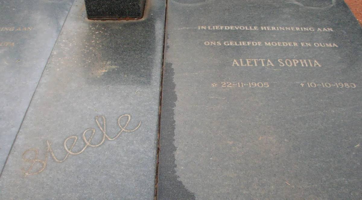 STEELE Aletta Sophia 1905-1980
