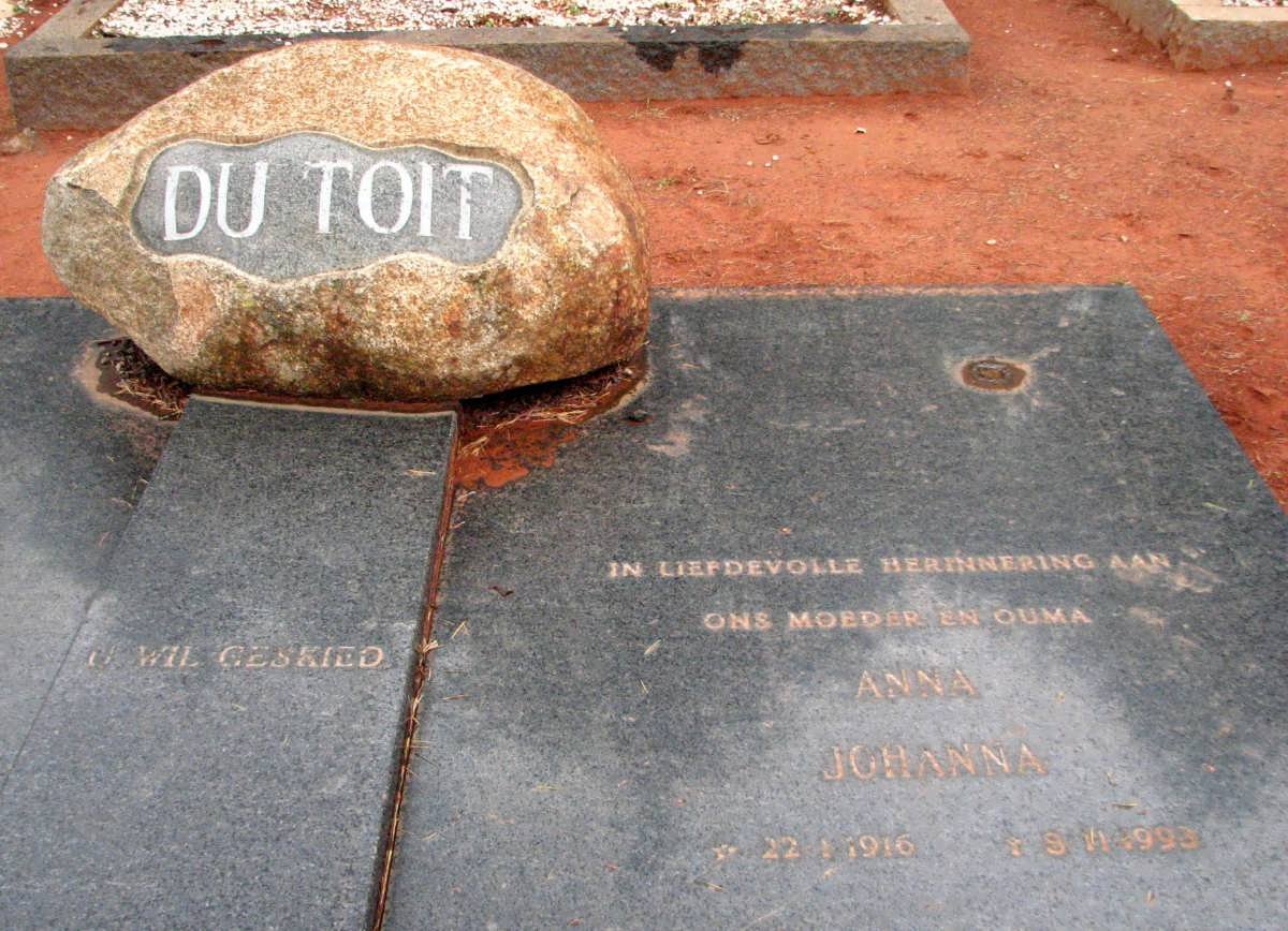 TOIT Anna Johanna, du 1916-1993