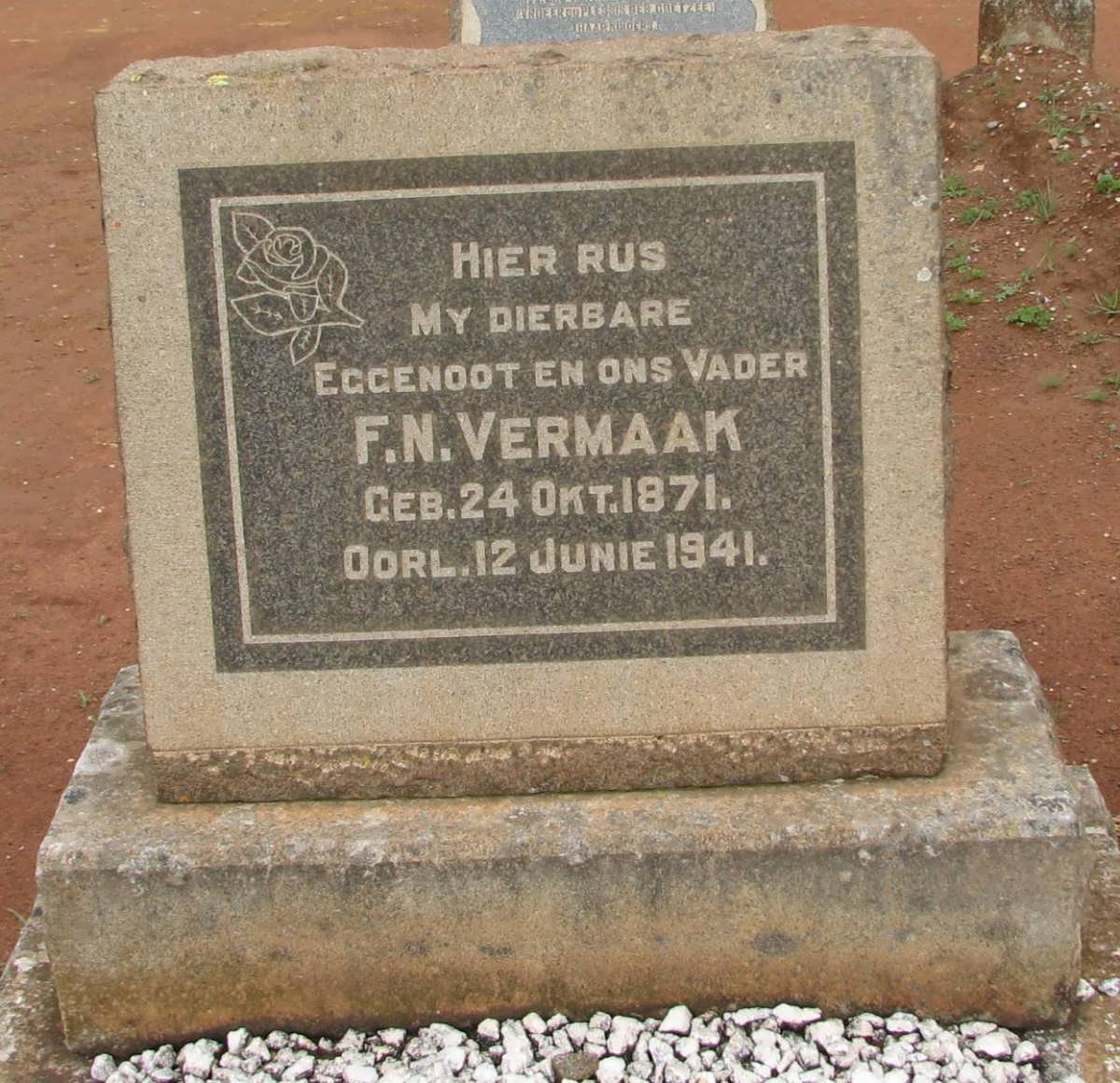 VERMAAK F.N. 1871-1941