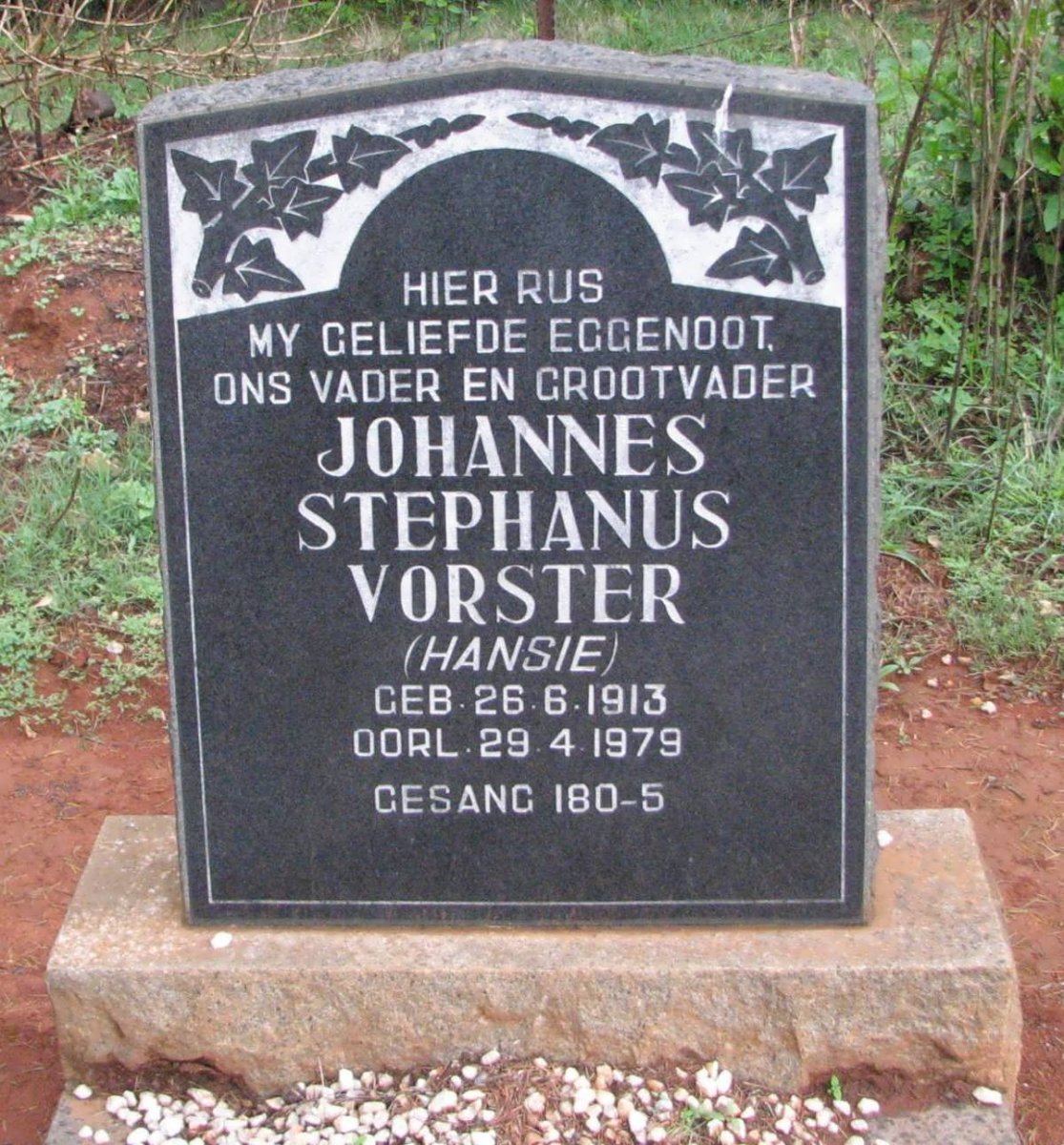 VORSTER Johannes Stephanus 1913-1979
