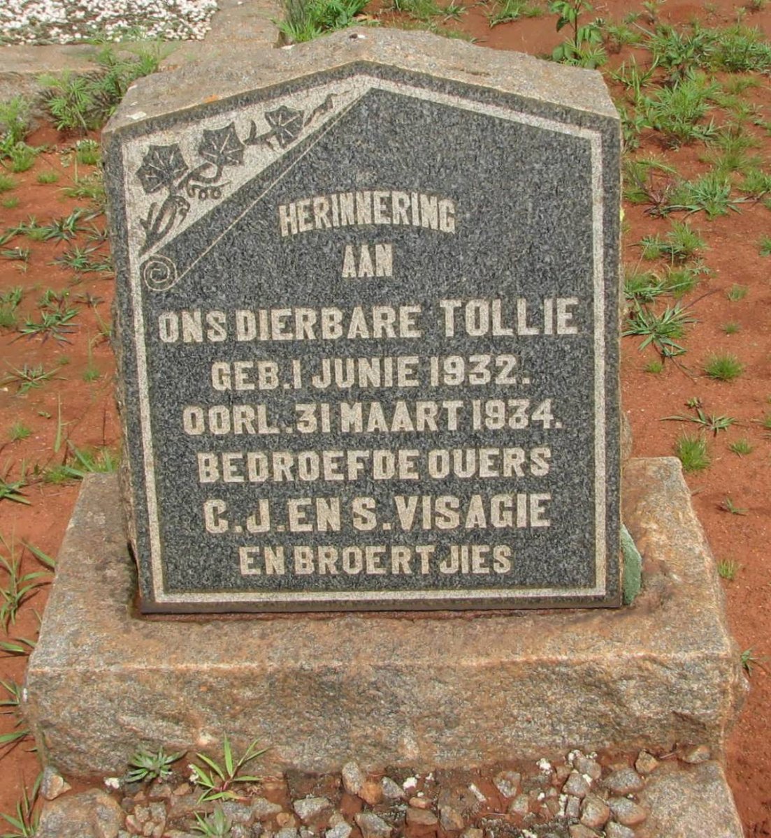 VISAGIE Tollie 1932-1934