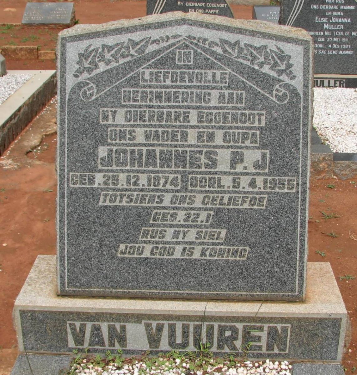 VUUREN Johannes P., J. van 1874-1955