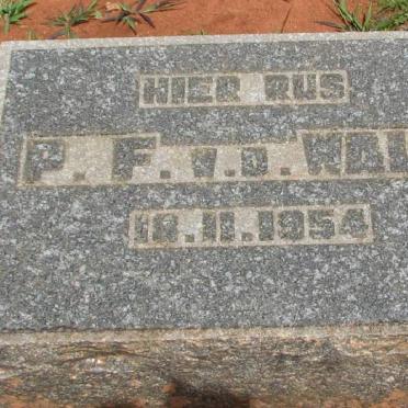 WALT P.F., v.d. -1954