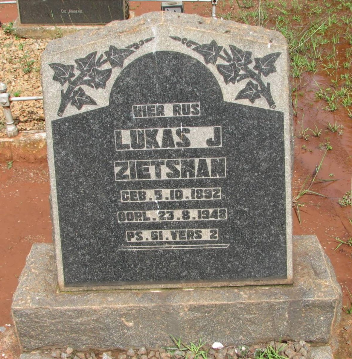 ZIETSMAN Lukas J. 1892-1948
