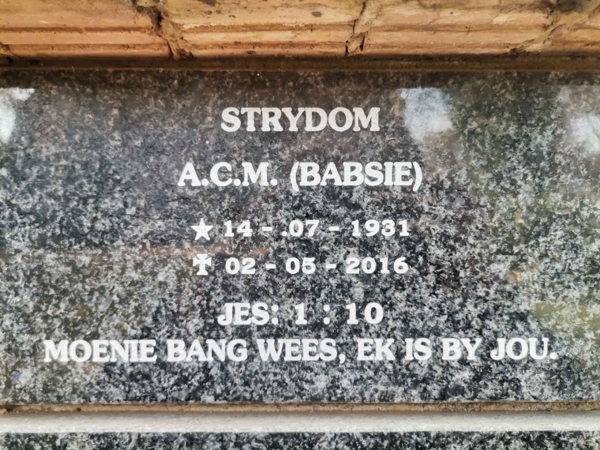 STRYDOM A.C.M. 1931-2016
