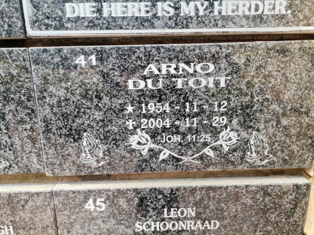 TOIT Arno, du 1954-2004
