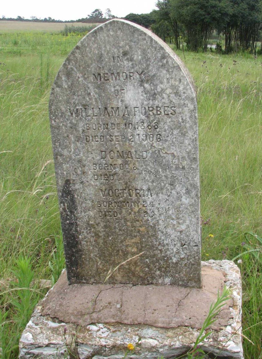 FORBES William A. 1888-1906 :: FORBES Donald -1908 :: FORBES Voctoria -1915
