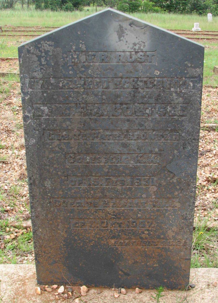 COETSEE M.P.A. 1851-1907