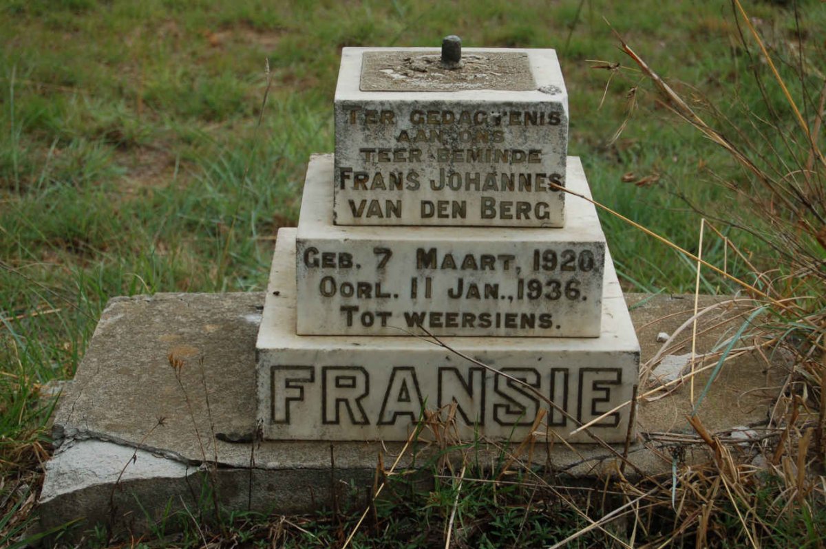BERG Frans Johannes, van den 1920-1936