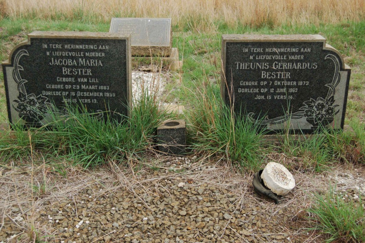 BESTER Theunis Gerhardus 1873-1963 &amp; Jacoba Maria VAN LILL 1883-1955
