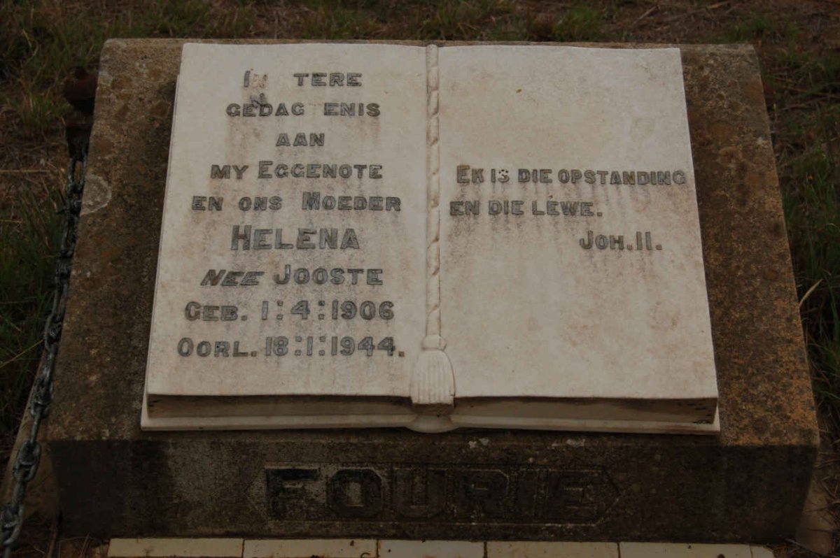 FOURIE Helena nee JOOSTE 1906-1944