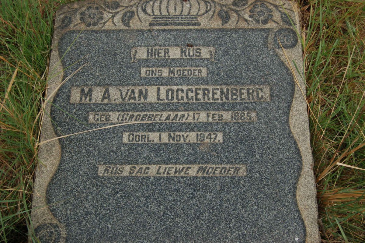 LOGGERENBERG M.A., van nee GROBBELAAR 1885-1947