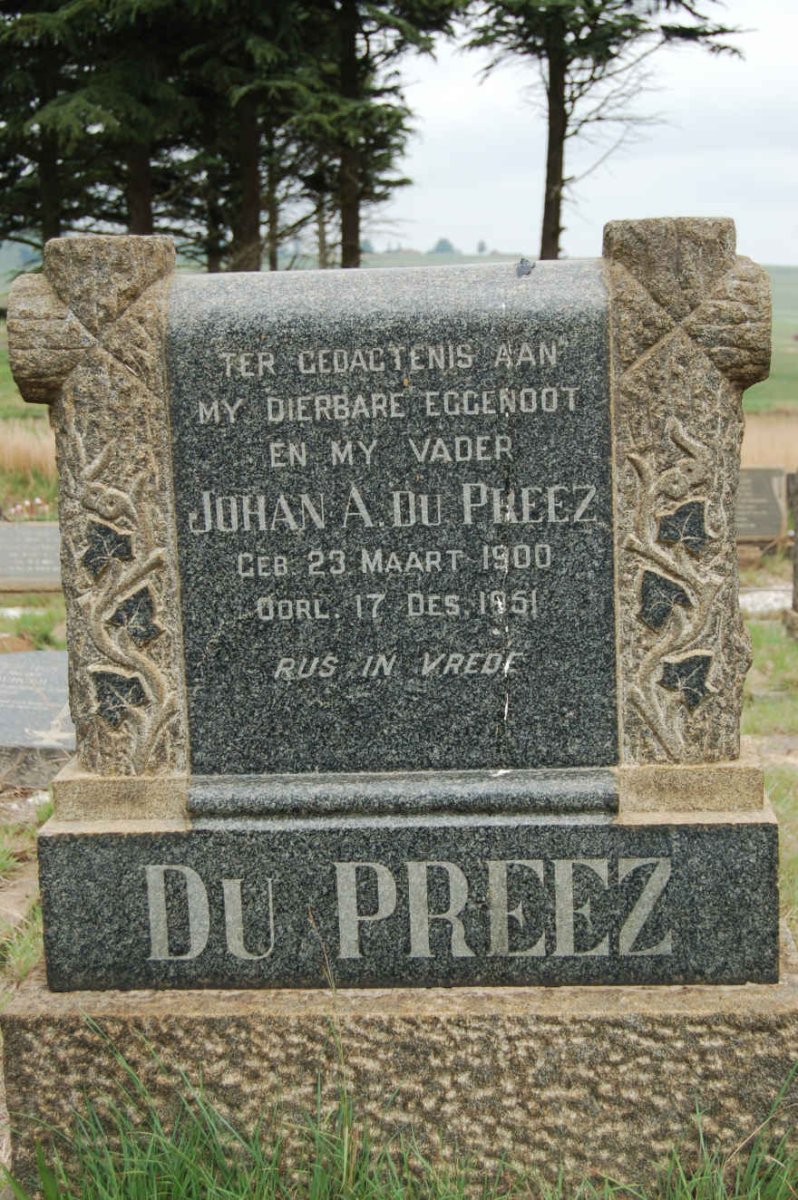 PREEZ Johan A., du 1900-1951