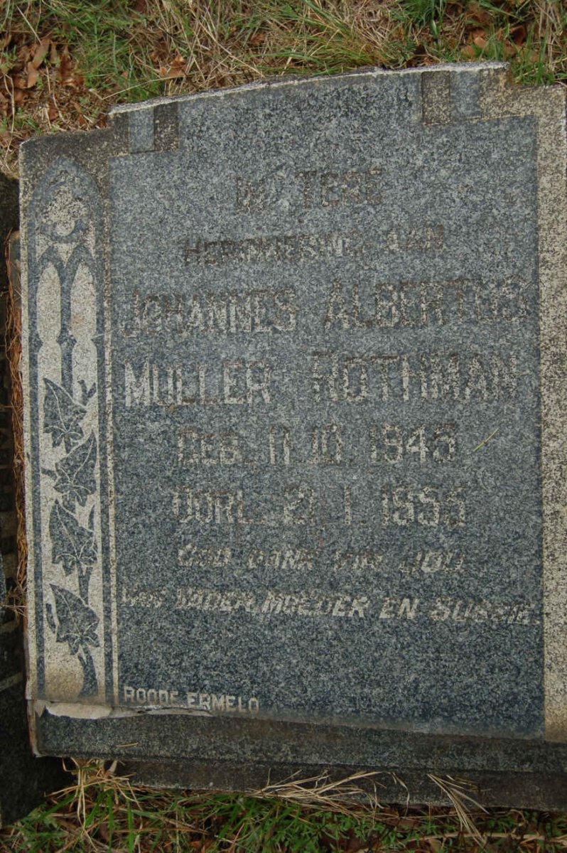 ROTHMAN Johannes Albertus Muller 1945-1955