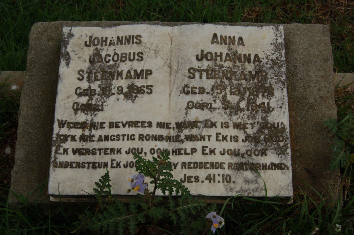 STEENKAMP Johannes Jacobus 1865- &amp; Anna Johanna 1872-1941
