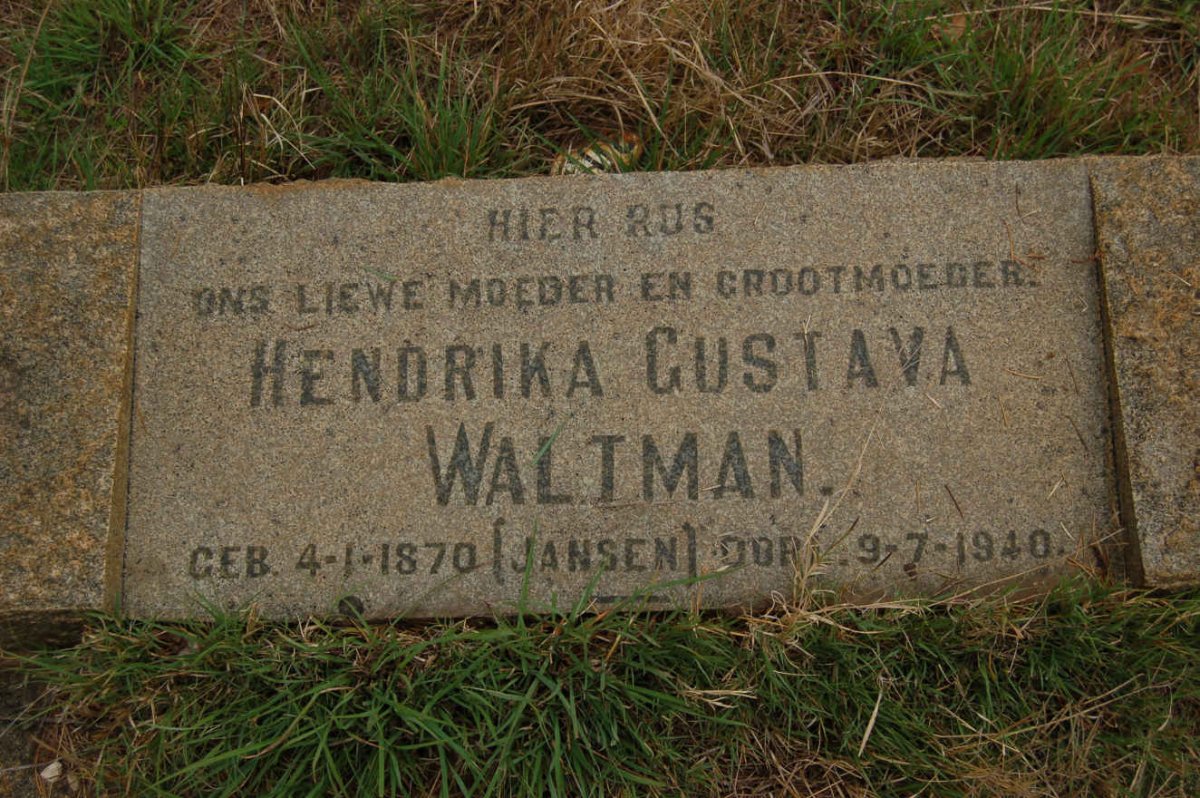 WALTMAN Hendrika Gustava nee JANSEN 1870-1940