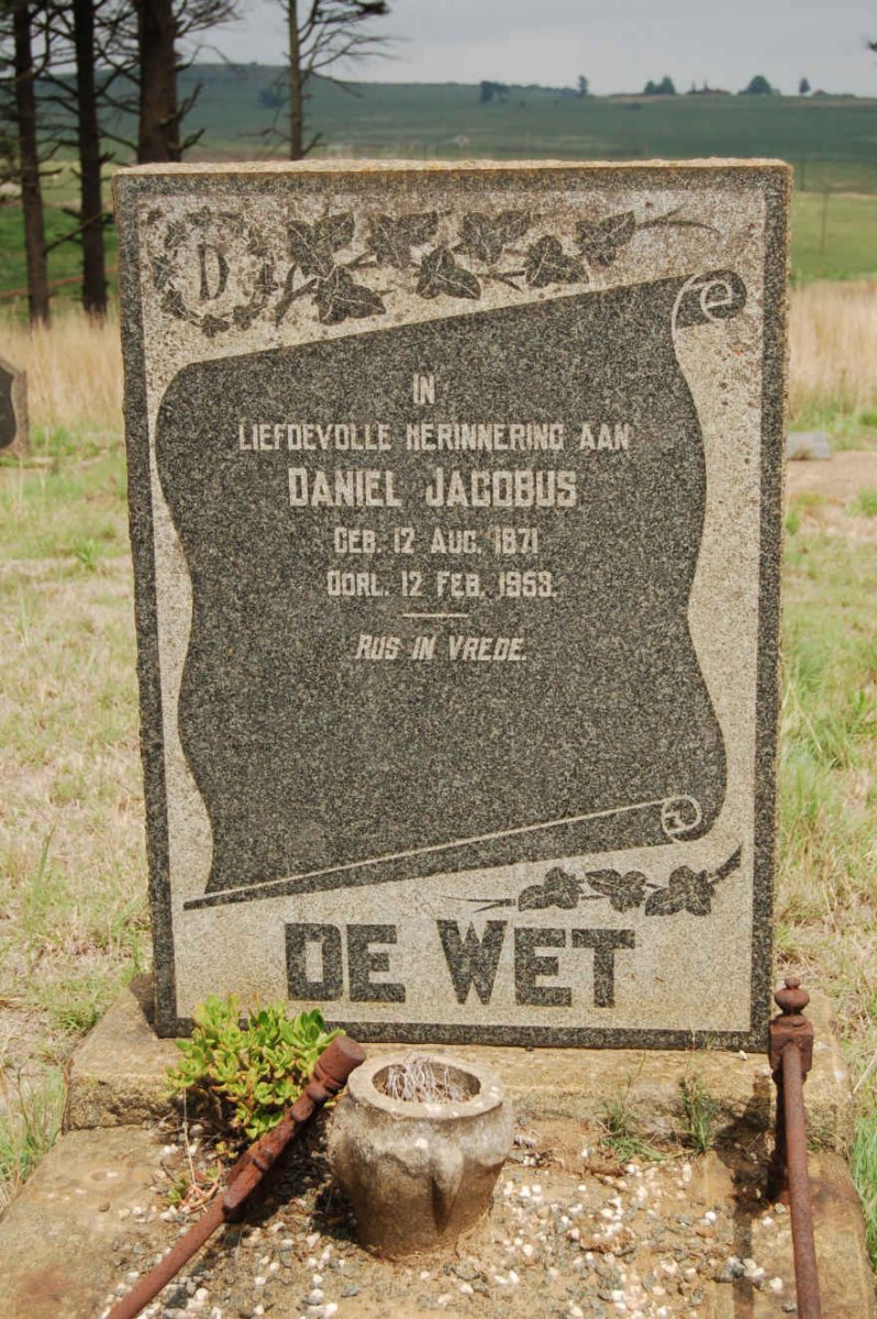 WET Daniel Jacobus, de 1871-1953