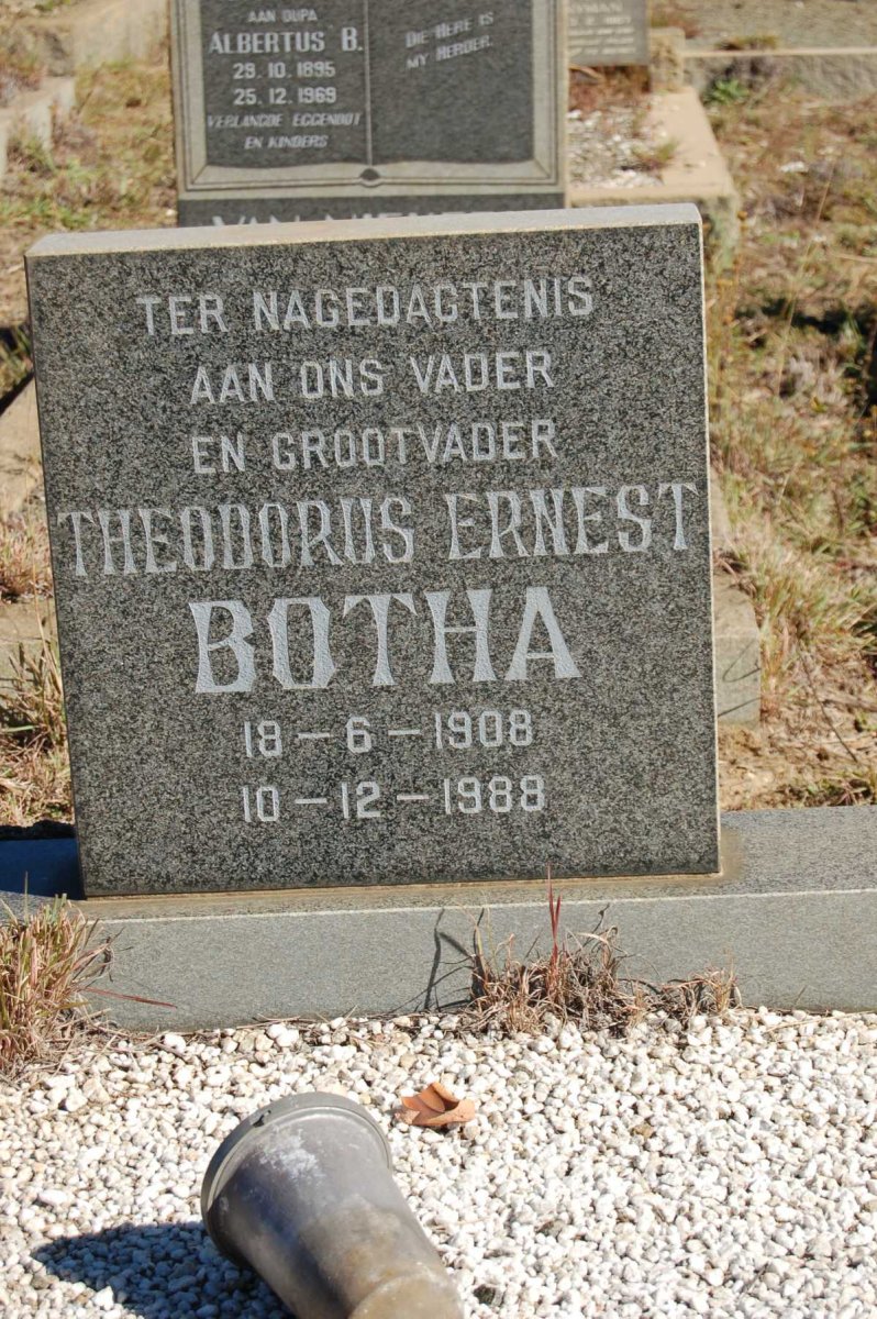 BOTHA Theodorus Ernest 1908-1988