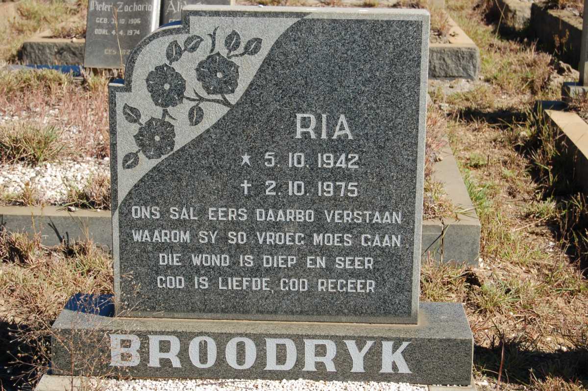 BROODRYK Ria 1942-1975