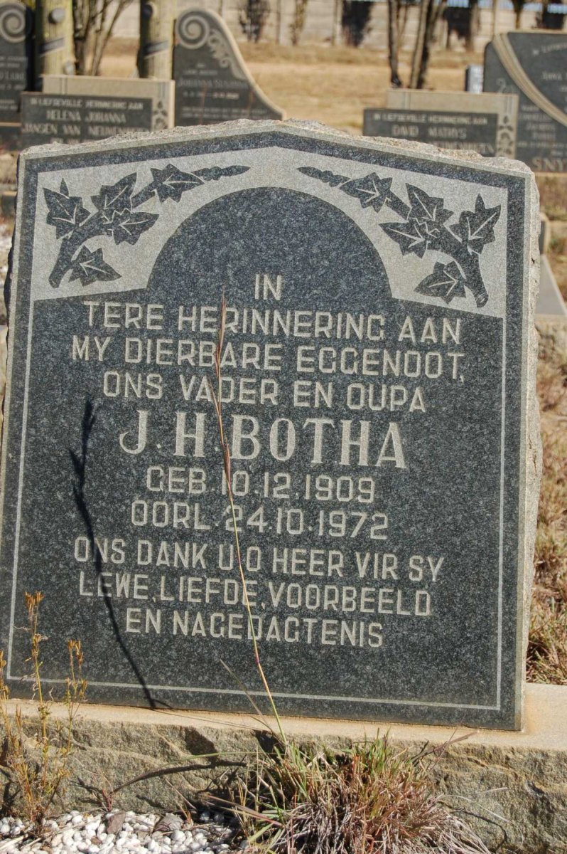 BOTHA J.H. 1909-1972
