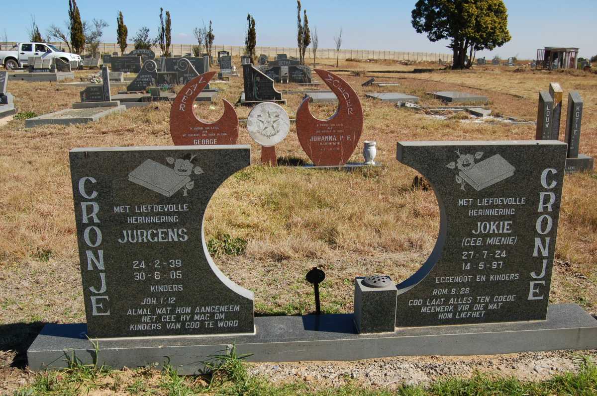 CRONJE Jurgens 1939-2005 &amp; Jokkie MIENIE 1924-1997