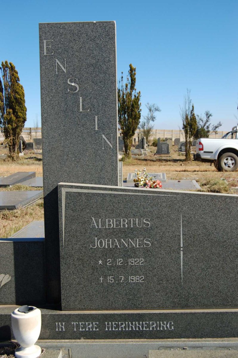 ENSLIN Albertus Johannes 1922-1982
