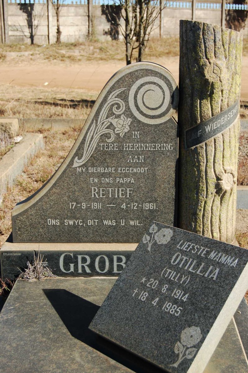 GROBLER Retief 1911-1961 &amp; Otillia 1914-1985