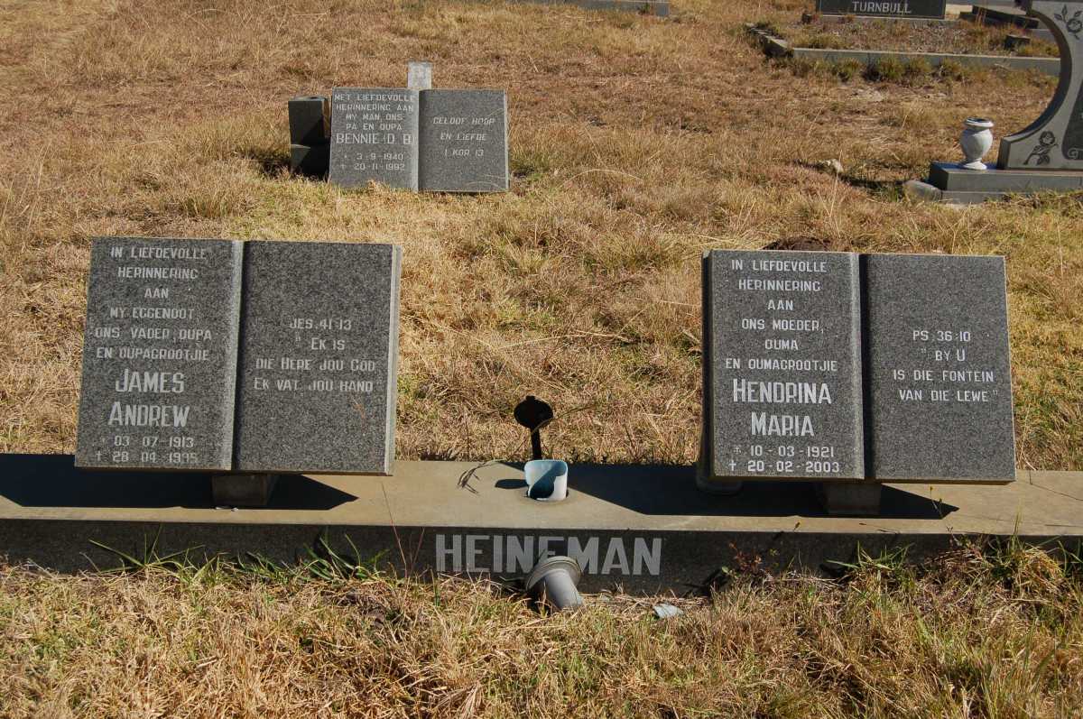 HEINEMAN James Andrew 1913-1995 &amp; Hendrina Maria 1921-2003