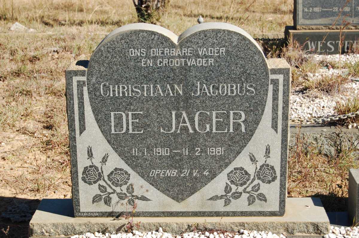 JAGER Christiaan Jacobus, de 1910-1981
