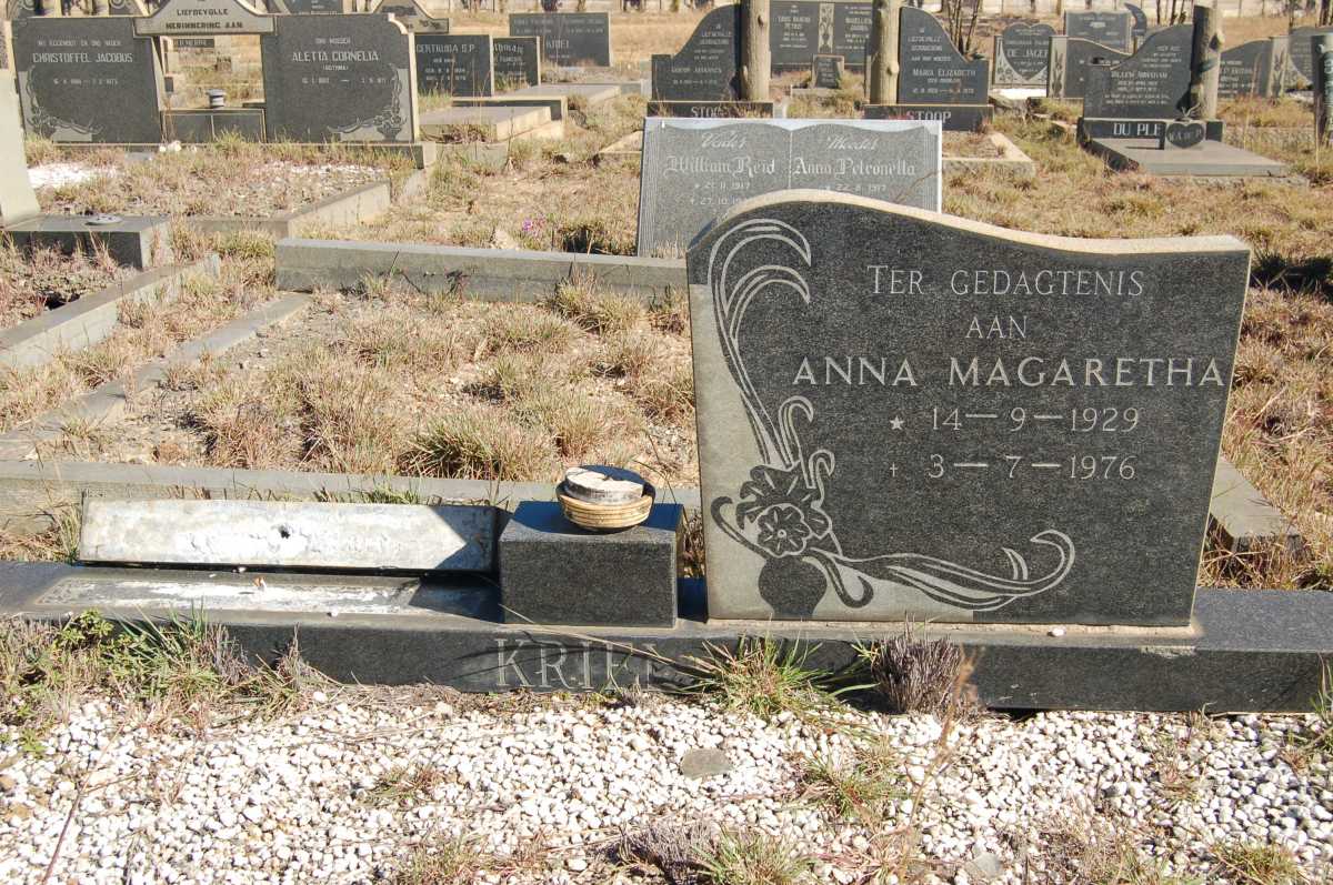 KRIEL Anna Magaretha 1929-1976