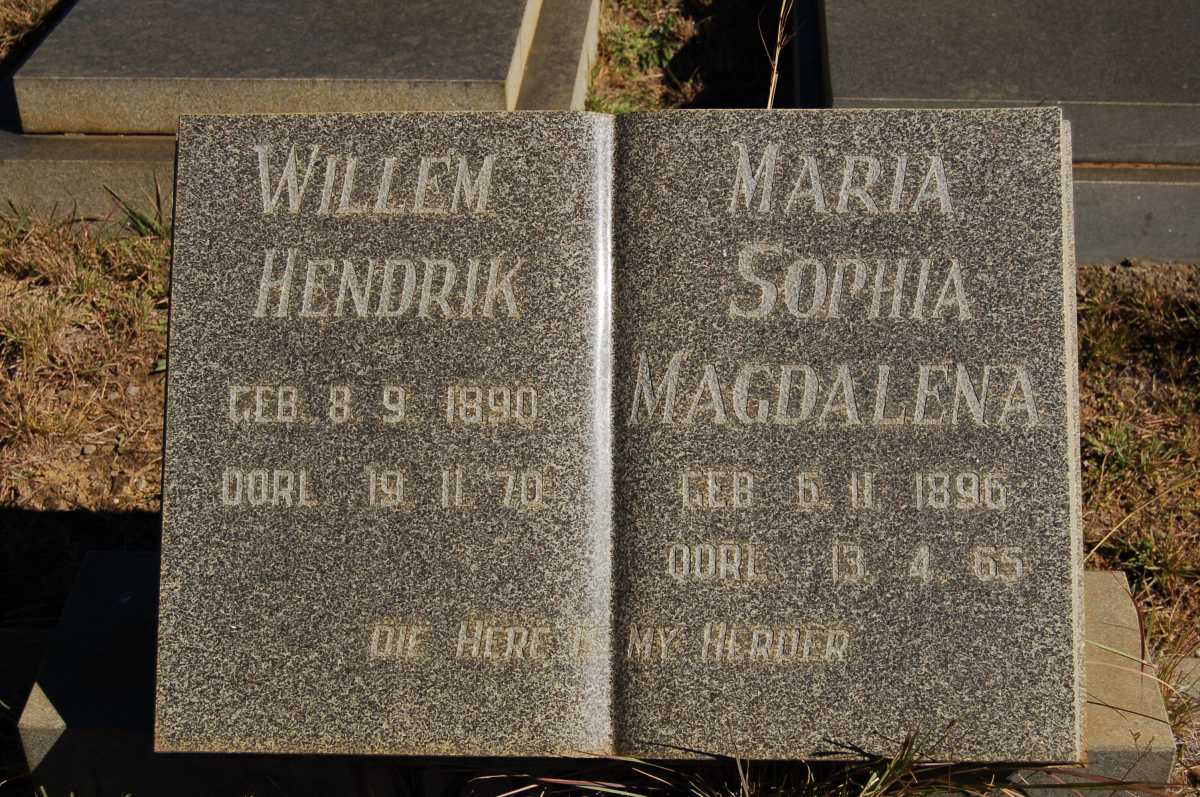 KUNZ Willem Hendrik 1890-1970 &amp; Maria Sophia Magdalena 1896-1965