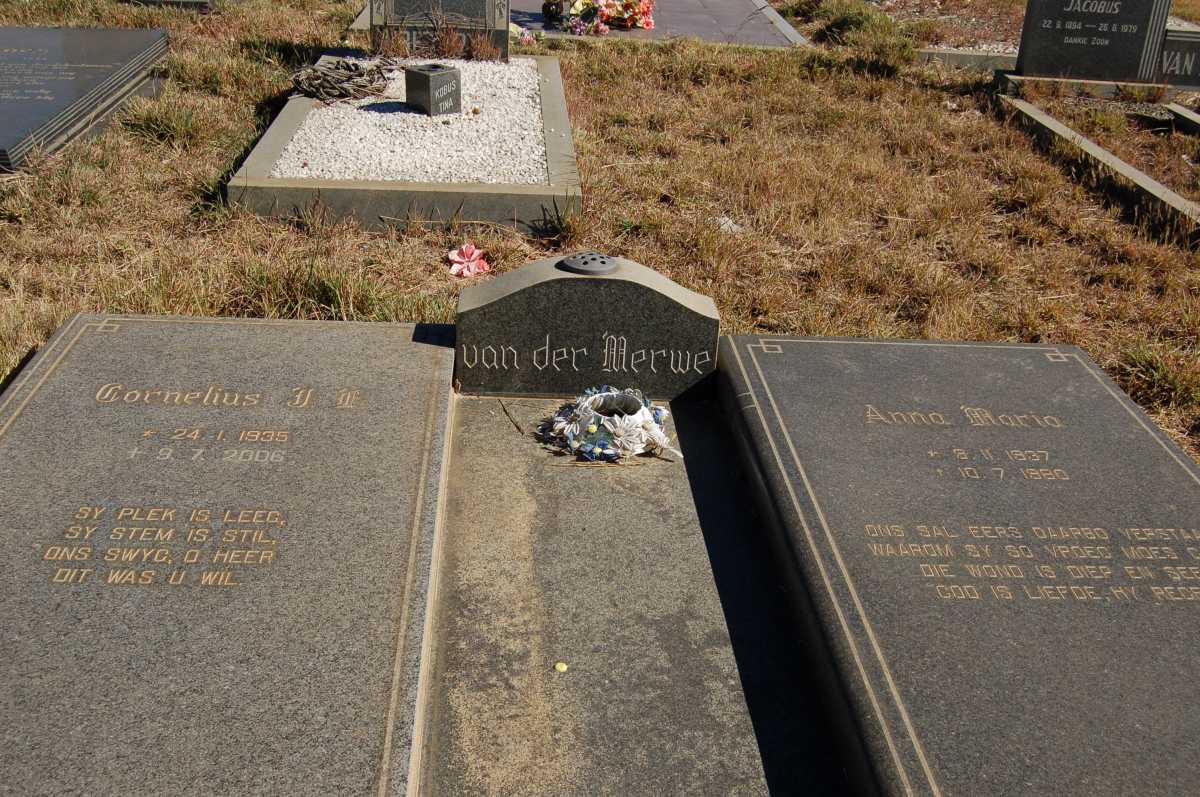 MERWE Cornelius I.?. van der 1935-2006 &amp; Anna Maria 1937-1980