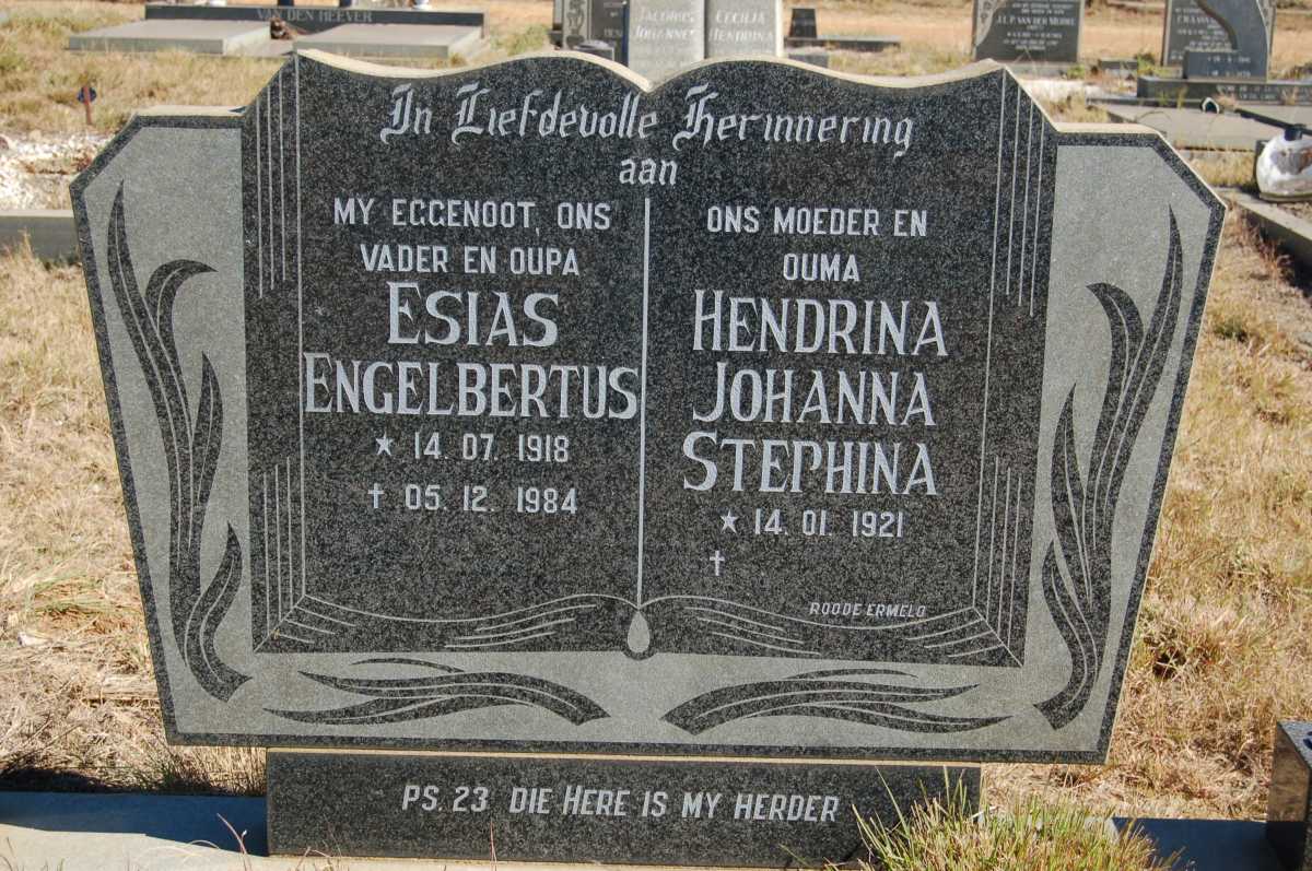 MEYER Esias Engelbertus 1918-1984 &amp; Hendrina Johanna Stephina 1921-