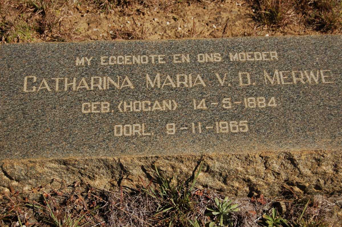 MERWE Catharina Maria, v.d. nee HOGAN 1884-1965