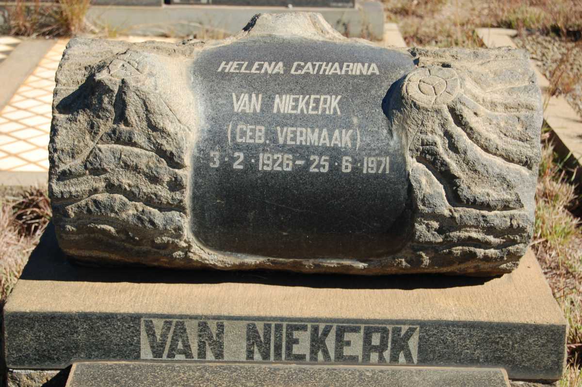 NIEKERK Helena Catharina, van nee VERMAAK 1926-1971