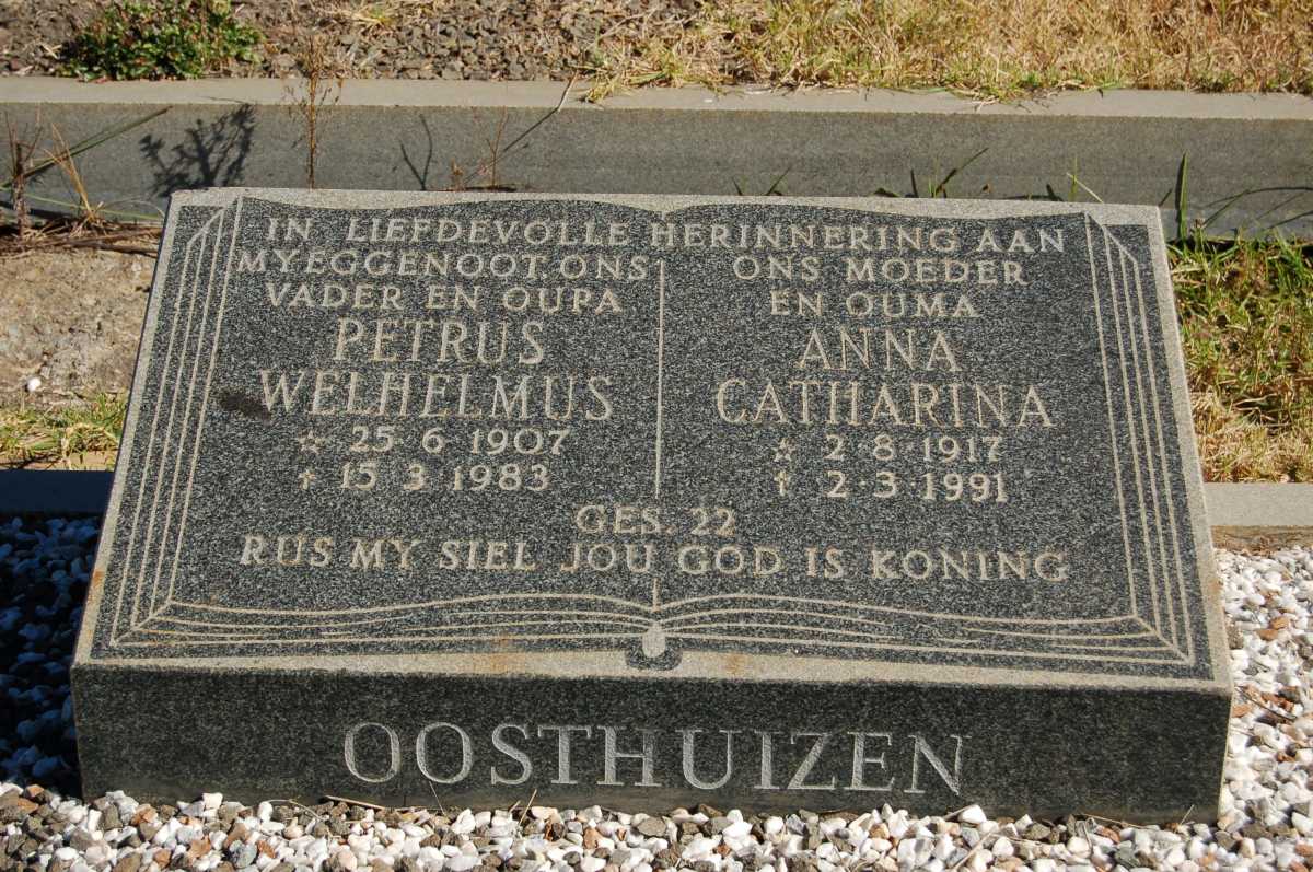 OOSTHUIZEN Petrus Wilhelmus 1907-1983 &amp; Anna Catharina 1917-1991
