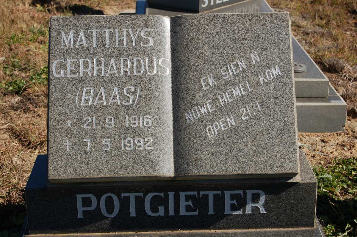 POTGIETER Matthys Gerhardus 1916-1992