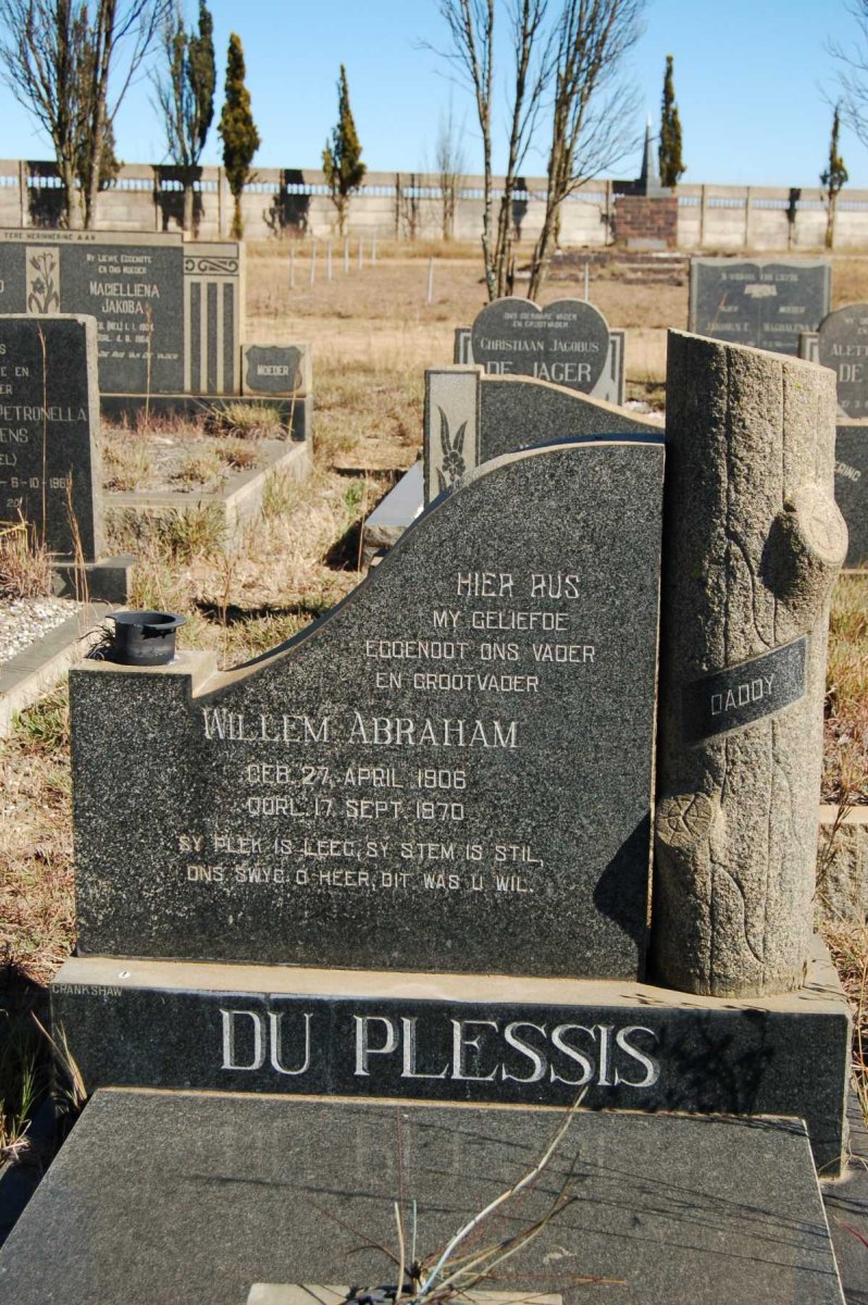 PLESSIS Willem Abraham, du 1906-1970