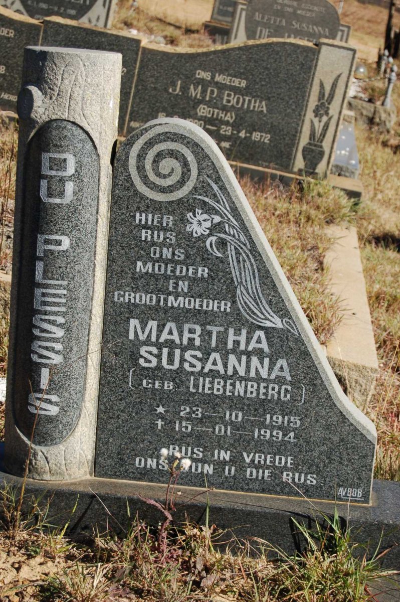 PLESSIS Martha Susanna, du nee LIEBENBERG 1915-1994