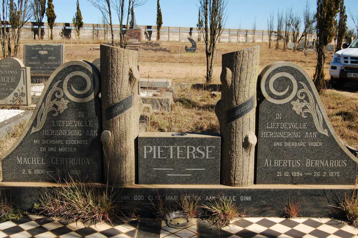 PIETERSE Albertus Bernardus 1894-1975 &amp; Machel Gertruida 1906-1968