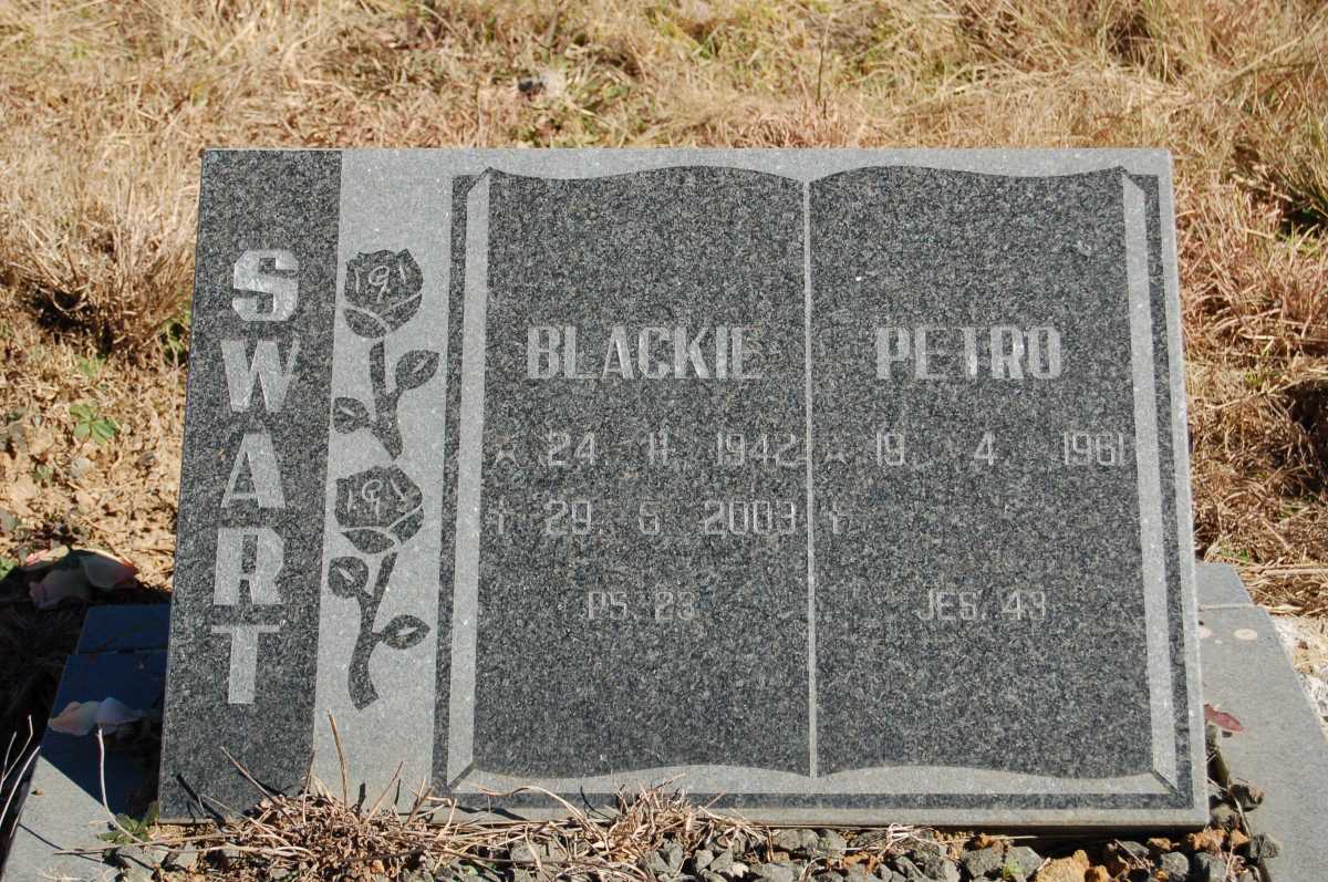 SWART Blackie 1942-2003 &amp; Petro 1961-