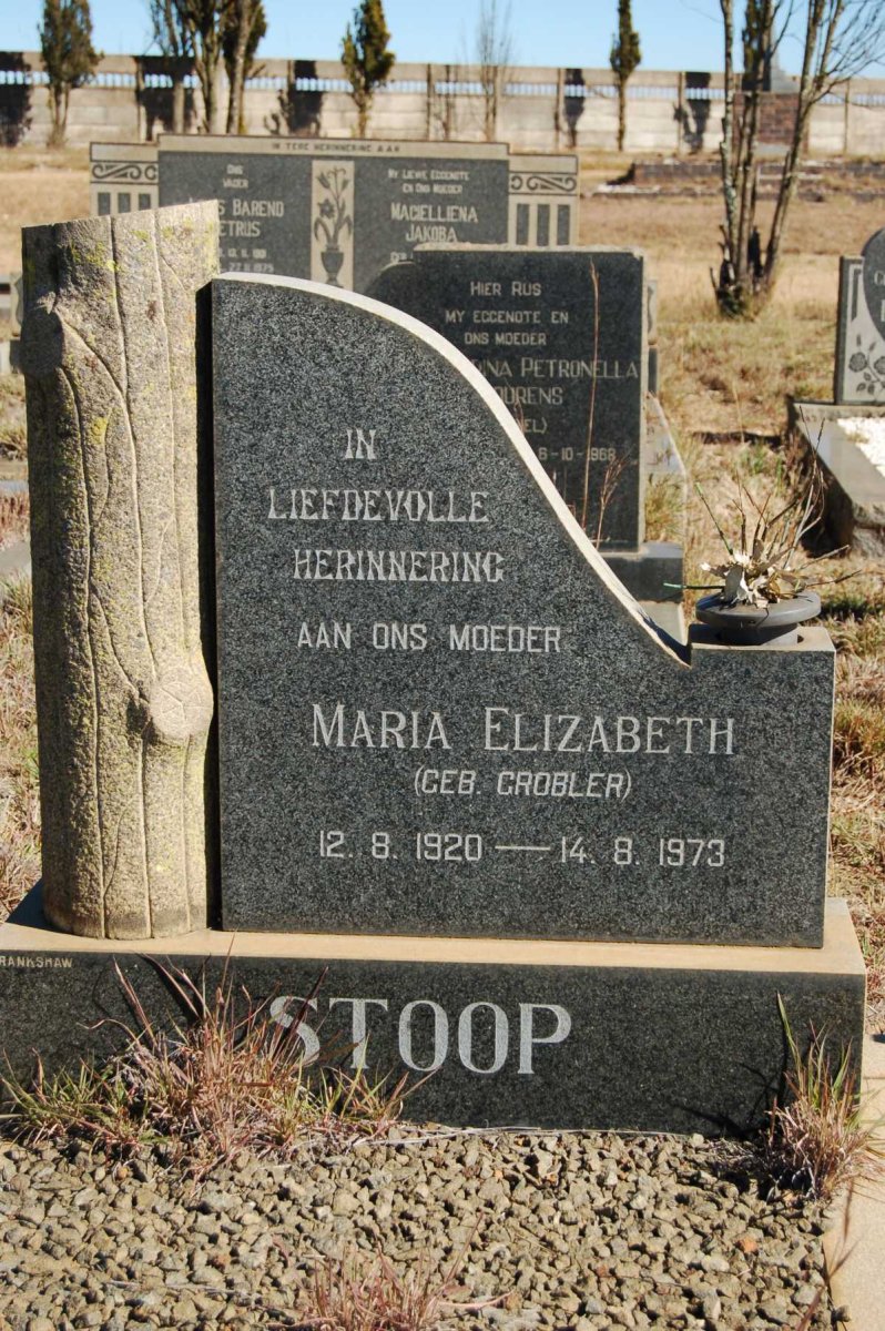 STOOP Maria Elizabeth nee GROBLER 1920-1973